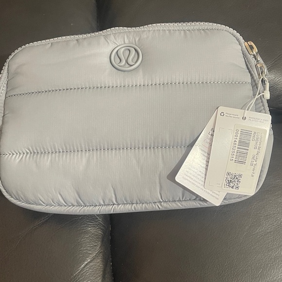 lululemon athletica Handbags - Lululemon Athletica Light Gray Pouch 9” X 6” large